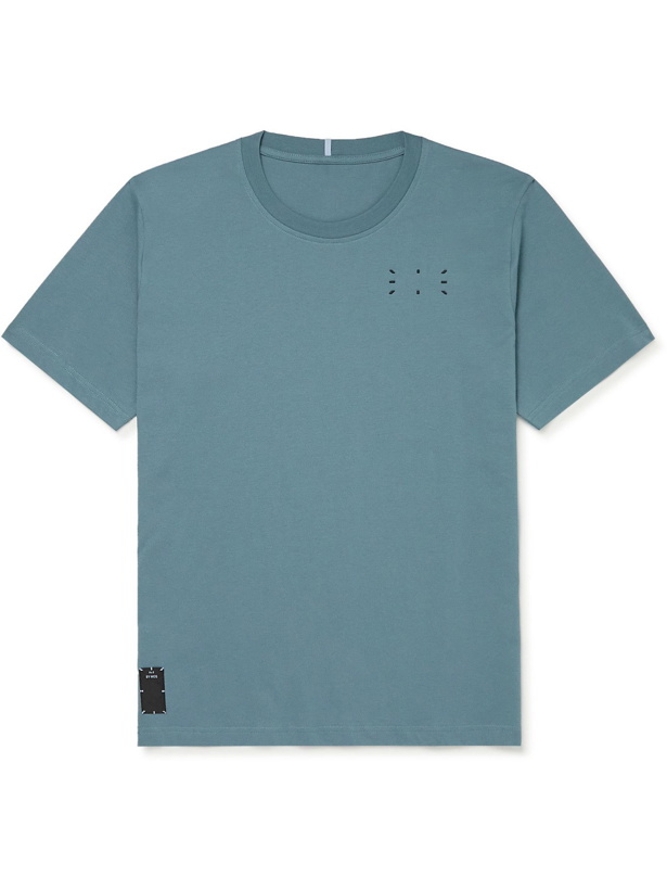 Photo: MCQ - Logo-Appliquéd Cotton-Jersey T-Shirt - Blue