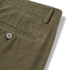 Aspesi - Slim-Fit Cotton-Moleskin Trousers - Green