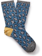 KAPITAL - Leopard-Jacquard Cotton-Blend Socks