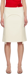 Sandy Liang Off-White Halper Midi Skirt