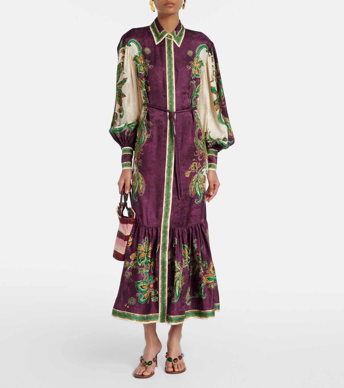 Alémais Ruthie floral shirt dress