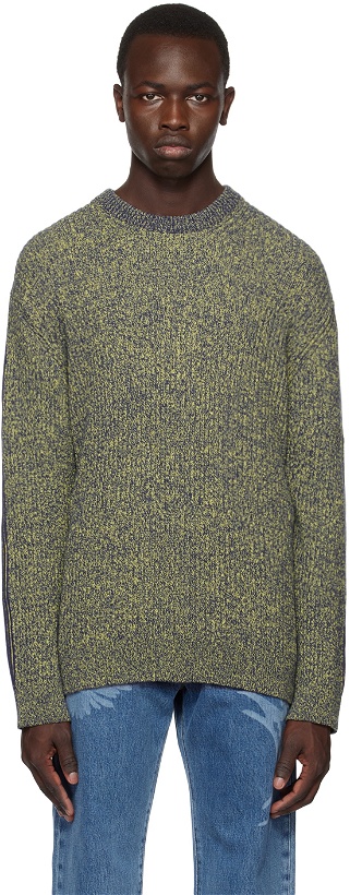 Photo: PS by Paul Smith Yellow & Purple Marled Sweater
