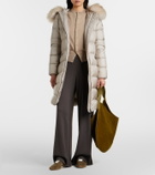 Moncler Boedic shearling-trimmed down coat