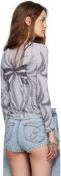 Pushbutton Black & White Pixel Crying Girl Jersey T-shirt