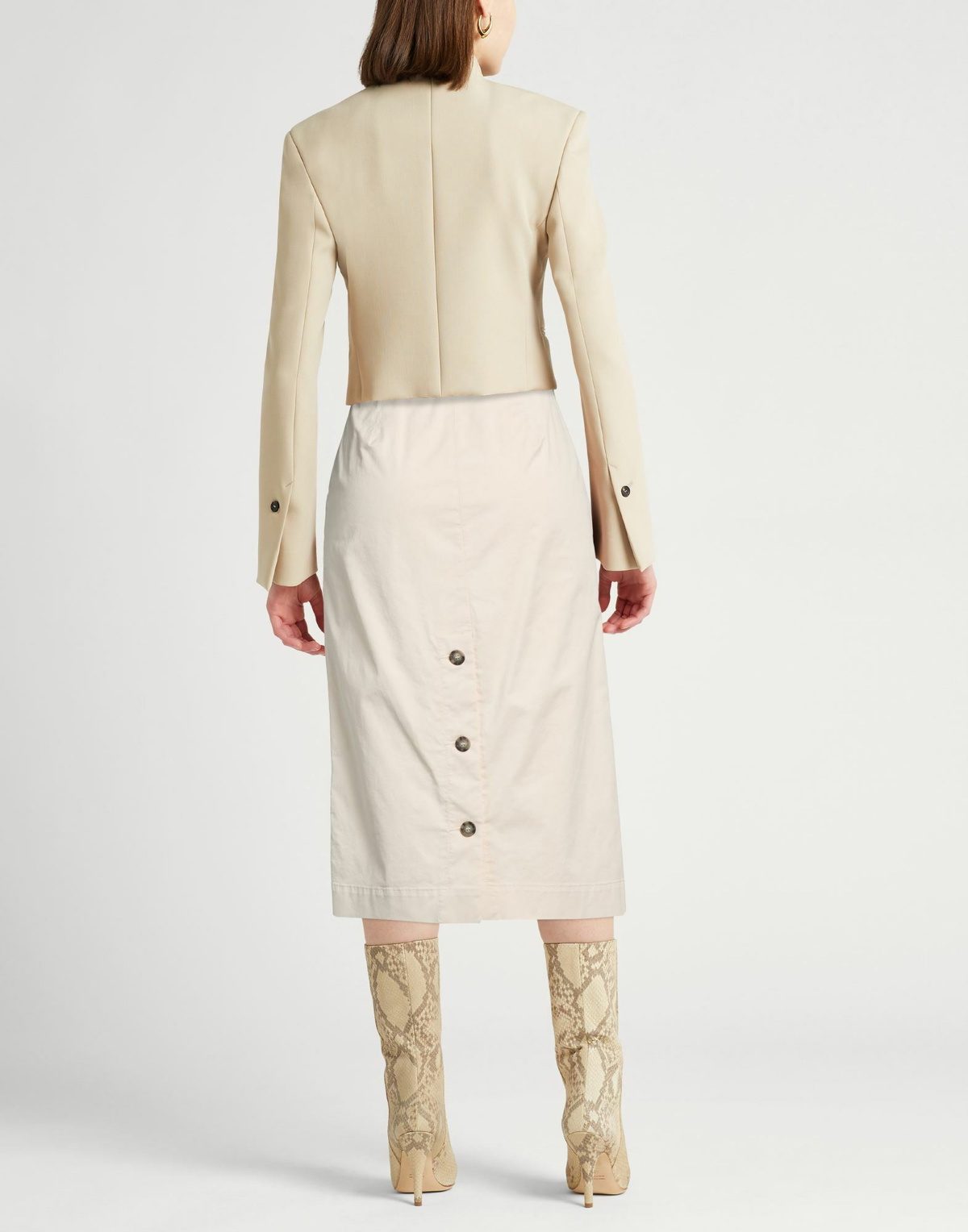 Peserico Womens Midi skirt Ivory