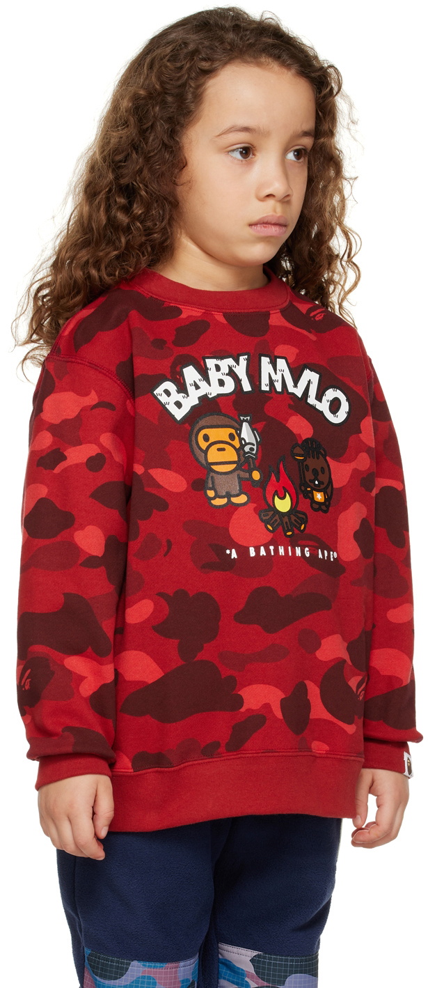 Bape sweatshirt red best sale