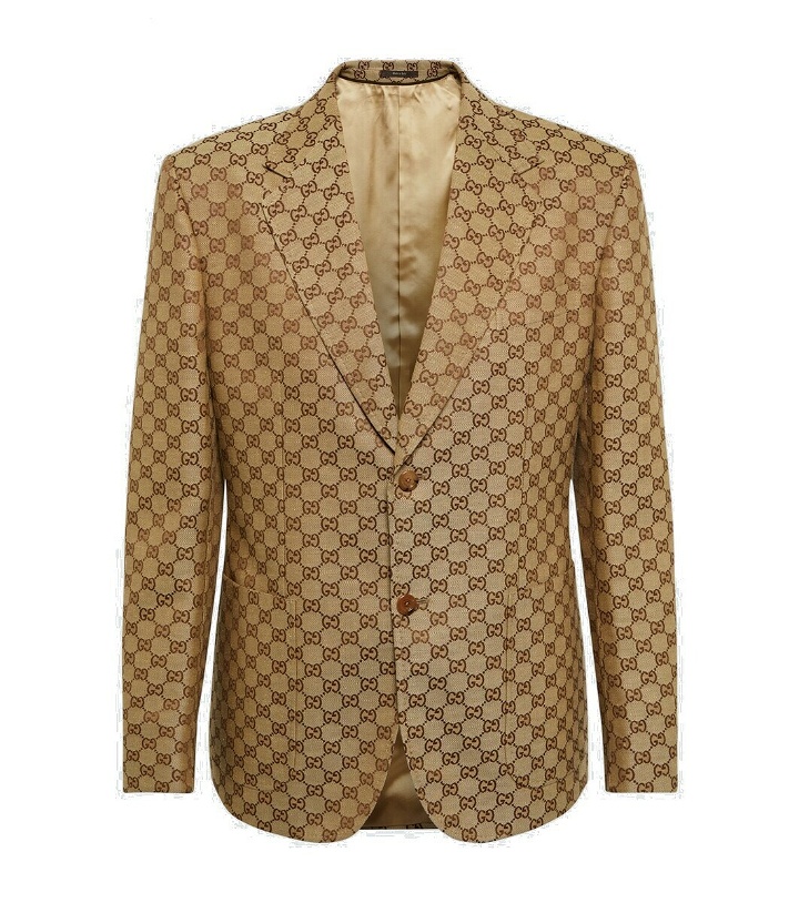Photo: Gucci GG linen-blend blazer