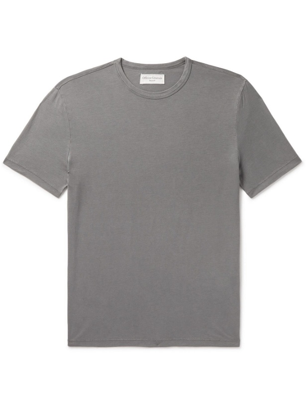 Photo: OFFICINE GÉNÉRALE - Pigment-Dyed Lyocell and Cotton-Blend Jersey T-Shirt - Gray