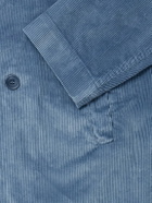 Casey Casey - Double-Breasted Cotton-Corduroy Blazer - Blue