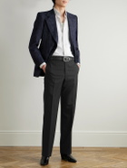 Husbands - Slim-Fit Striped Silk-Poplin Shirt - White