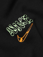 Nike - Logo-Print Cotton-Blend Jersey Hoodie - Black