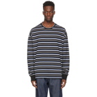 Juun.J Black Stripe Embroidered Long Sleeve T-Shirt