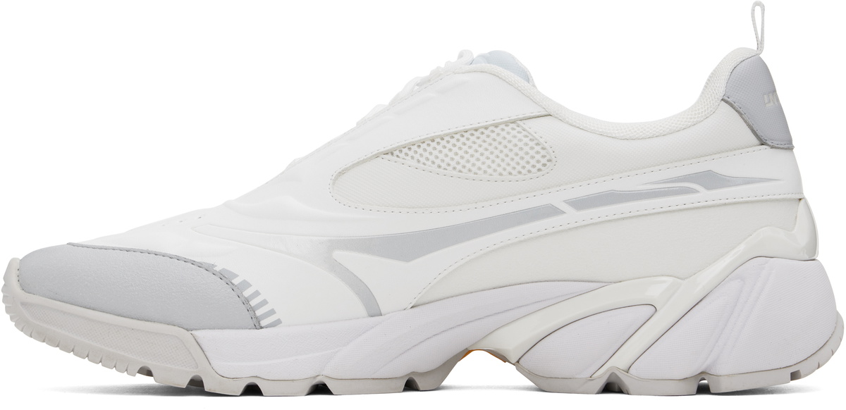 untitlab® White & Gray Helix Swift Trek Sneakers