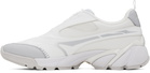 untitlab® White & Gray Helix Swift Trek Sneakers