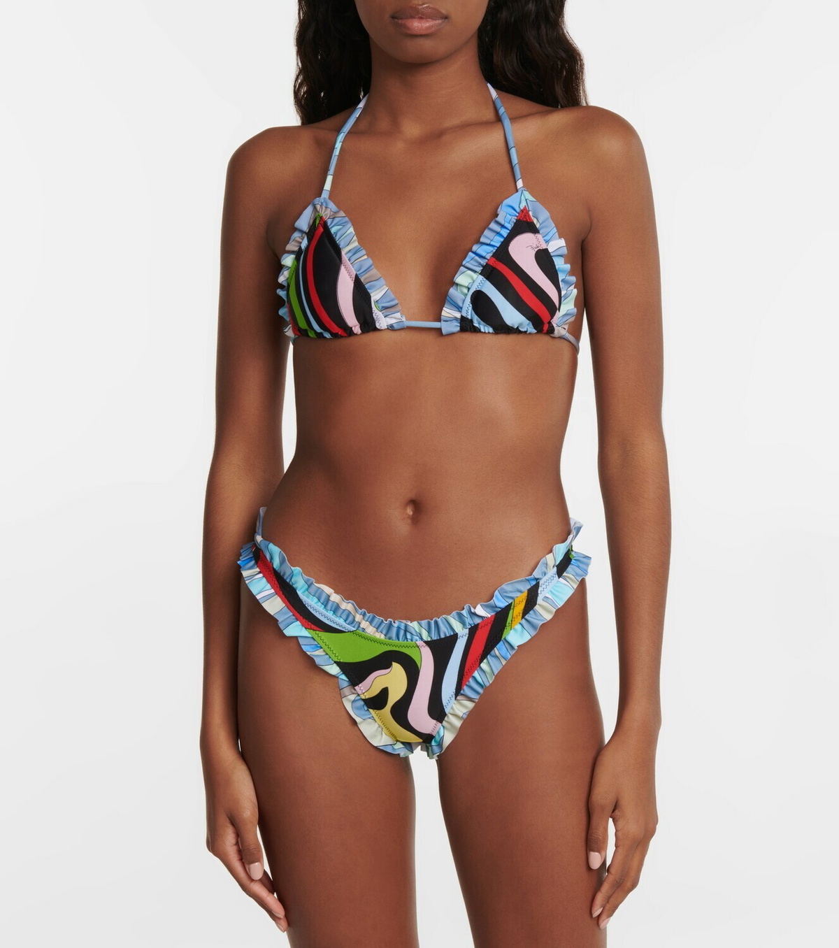 Pucci - Printed ruffled bikini bottoms Emilio Pucci