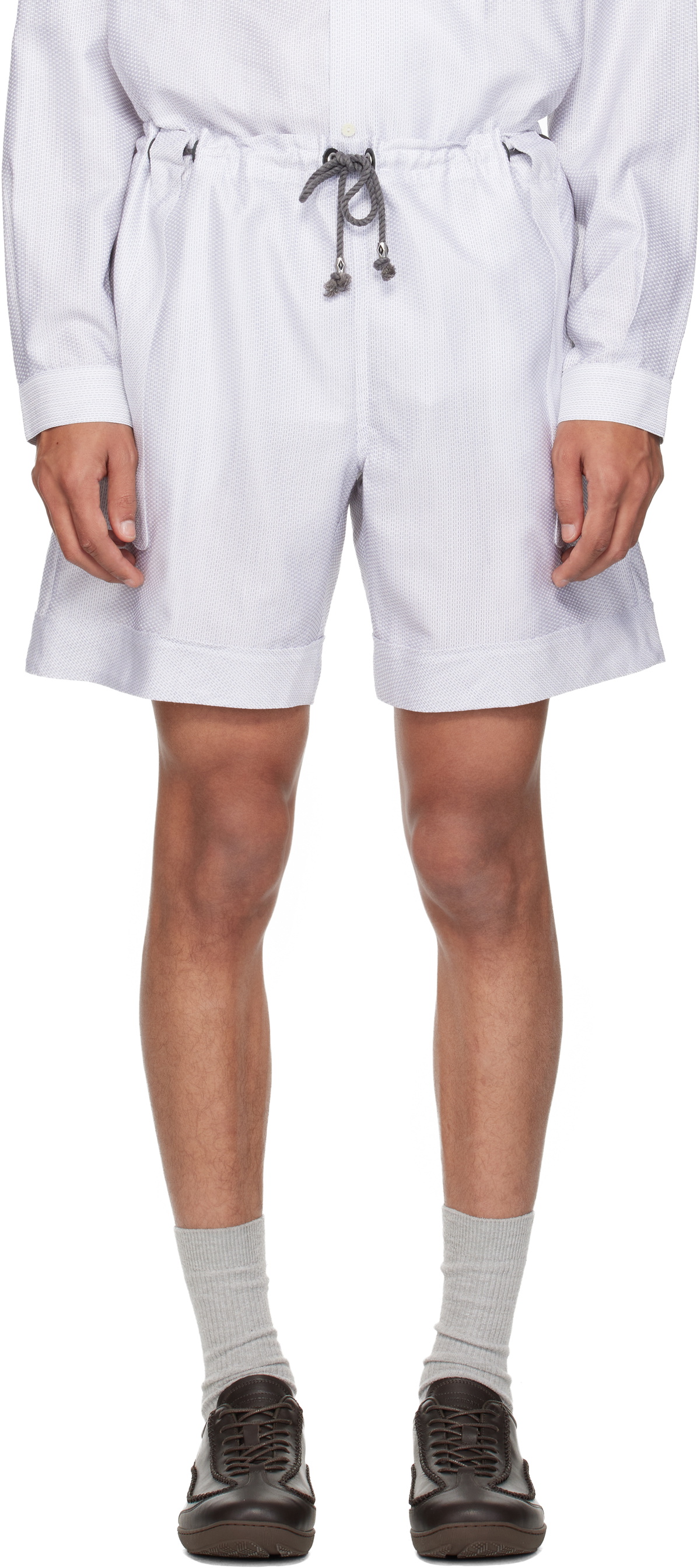 Kiko Kostadinov White Kyan Shorts Kiko Kostadinov
