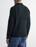 S.N.S. Herning - Render Ribbed Virgin Wool Zip-Up Sweater - Green