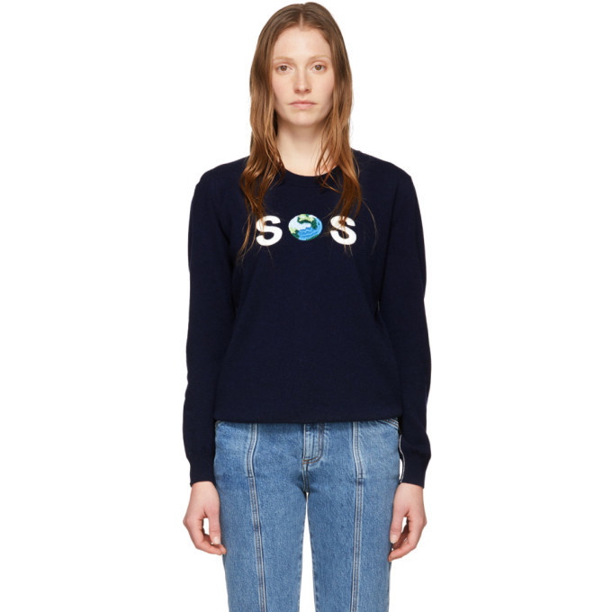 Photo: Stella McCartney Navy We Are The Weather SOS Sweatshirt