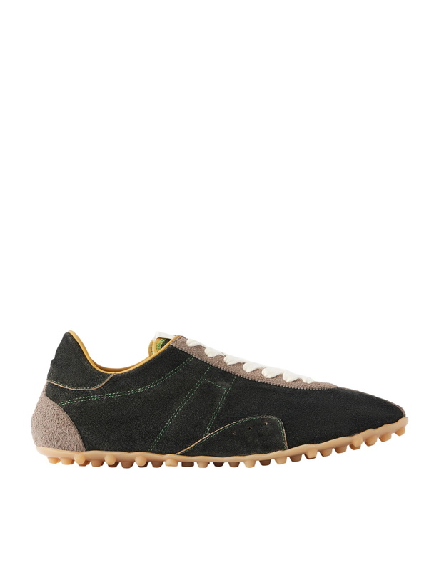 Photo: Maison Margiela - Sprinters Panelled Suede Sneakers - Green