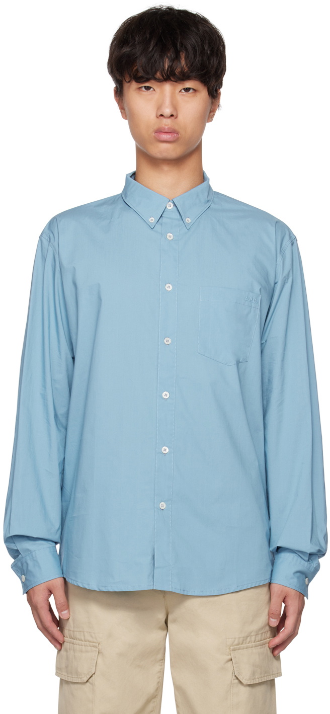 Supreme poplin long sleeve light blue shirt -Premier Collection –  Ackermann's Apparel