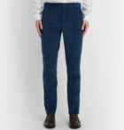 Loro Piana - Tapered Cotton and Cashmere-Blend Corduroy Suit Trousers - Blue