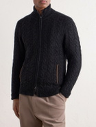 N.PEAL - Richmond Cable-Knit Cashmere Cardigan - Gray