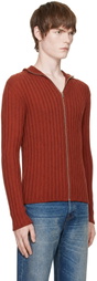 Acne Studios Red Zip-Up Hoodie