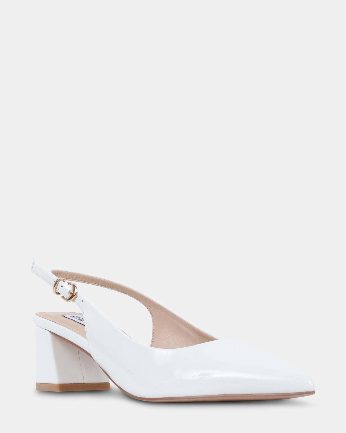 Steve Madden Diffuse Heels in White Patent