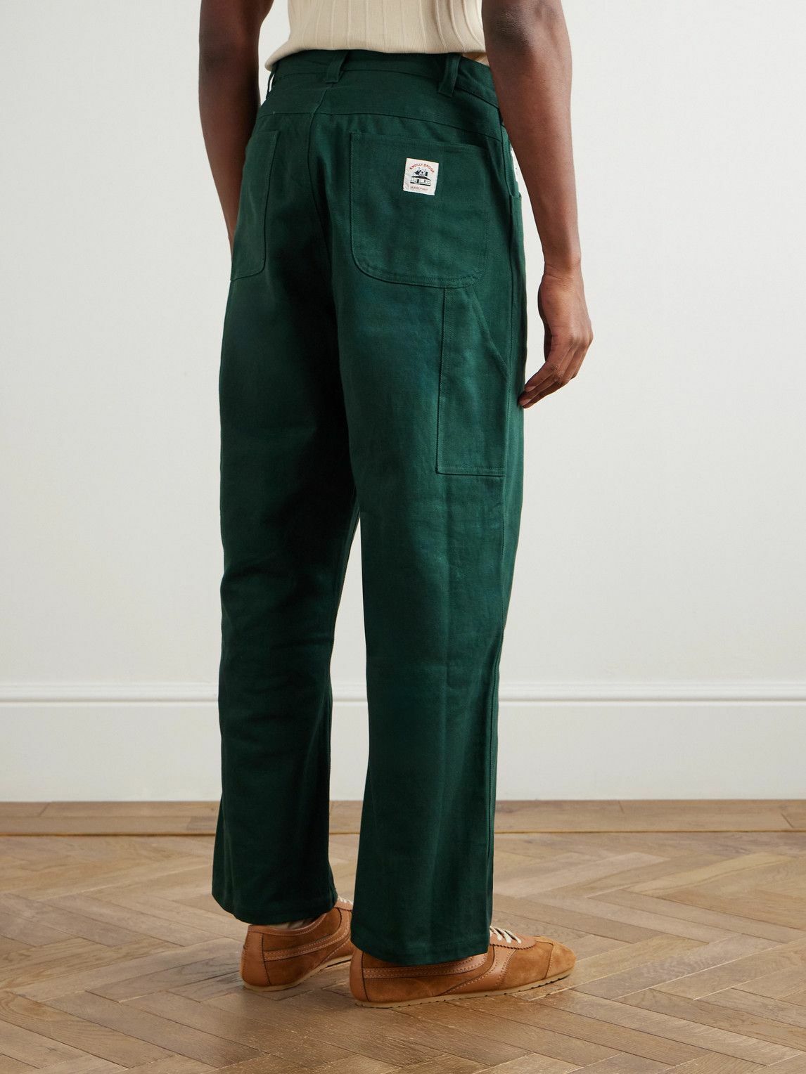BODE - Knolly Brook Straight-Leg Cotton-Twill Trousers - Green
