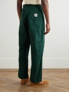 BODE - Knolly Brook Straight-Leg Cotton-Twill Trousers - Green