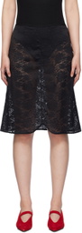 Birrot Black Rose Midi Skirt