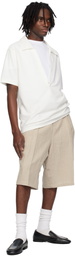 SOSHIOTSUKI Beige Linen Washer Judo Shorts
