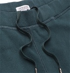 Sunspel - Tapered Brushed Loopback Cotton-Jersey Sweatpants - Men - Teal