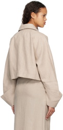 Subtle Le Nguyen Beige Cropped Jacket