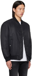 Hugo Black Recycled Nylon Bomber Jacket