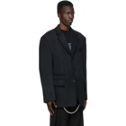 We11done Black Wool Blazer