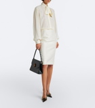 Gucci Tie-neck silk crêpe de chine blouse
