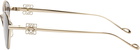 LOEWE Gold Anagram Hexagonal Sunglasses