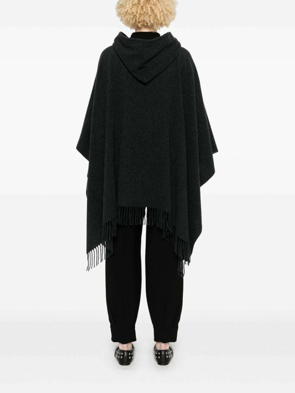EMPORIO ARMANI - Fringed Wool Cape Emporio Armani
