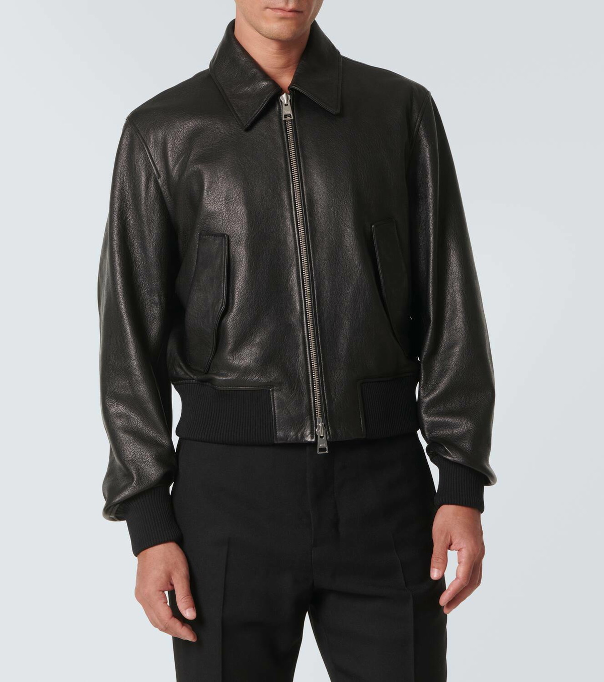 Ami Paris Leather bomber jacket AMI