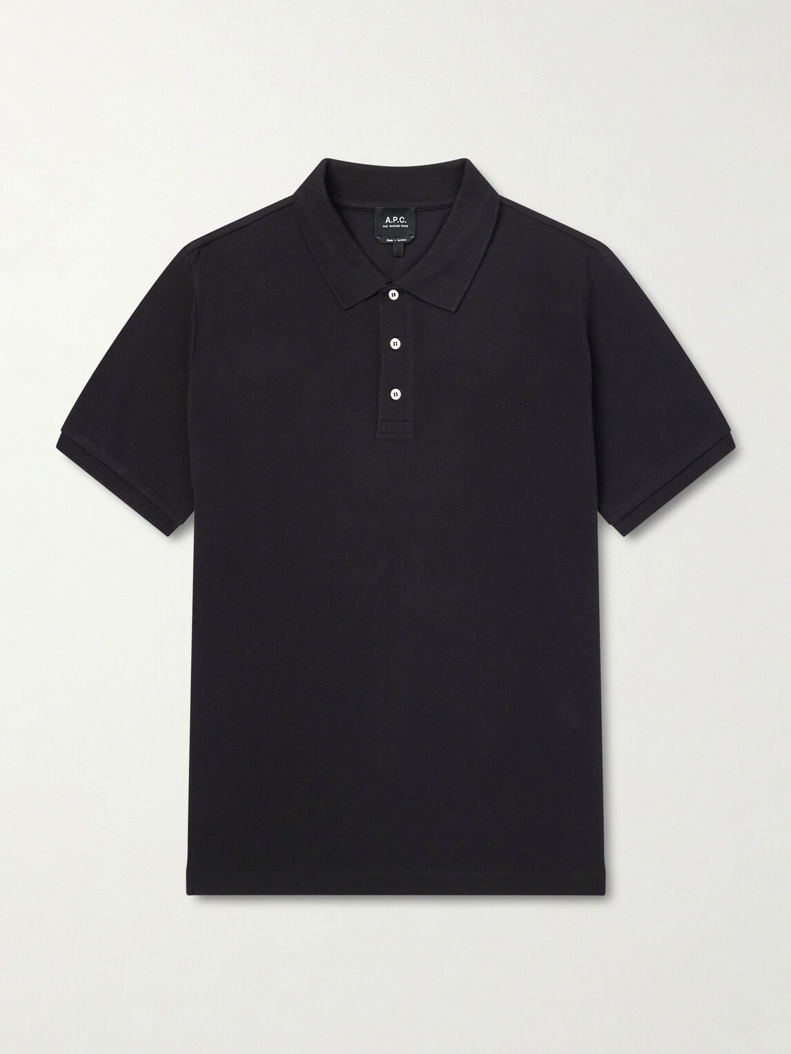 A.P.C. - Joe Cotton-Piqué Polo Shirt - Black