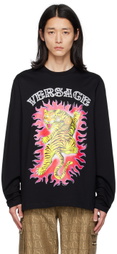 Versace Black Printed Long Sleeve T-Shirt