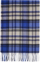 ADER error Blue Revint Plaid Muffler Scarf