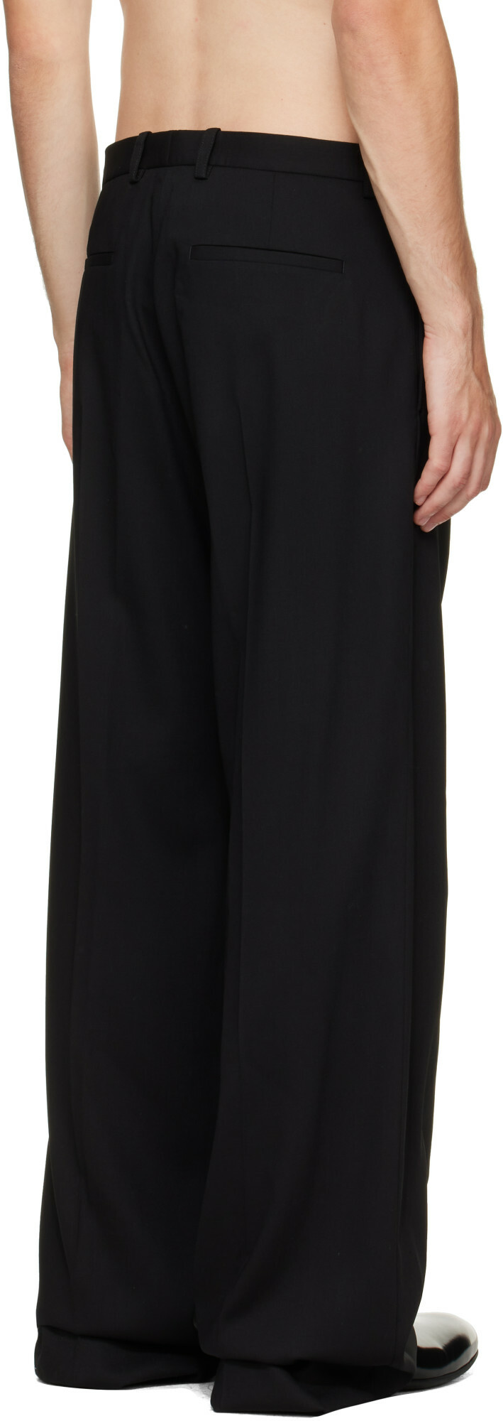 Jil Sander Black Wool Twill Trousers