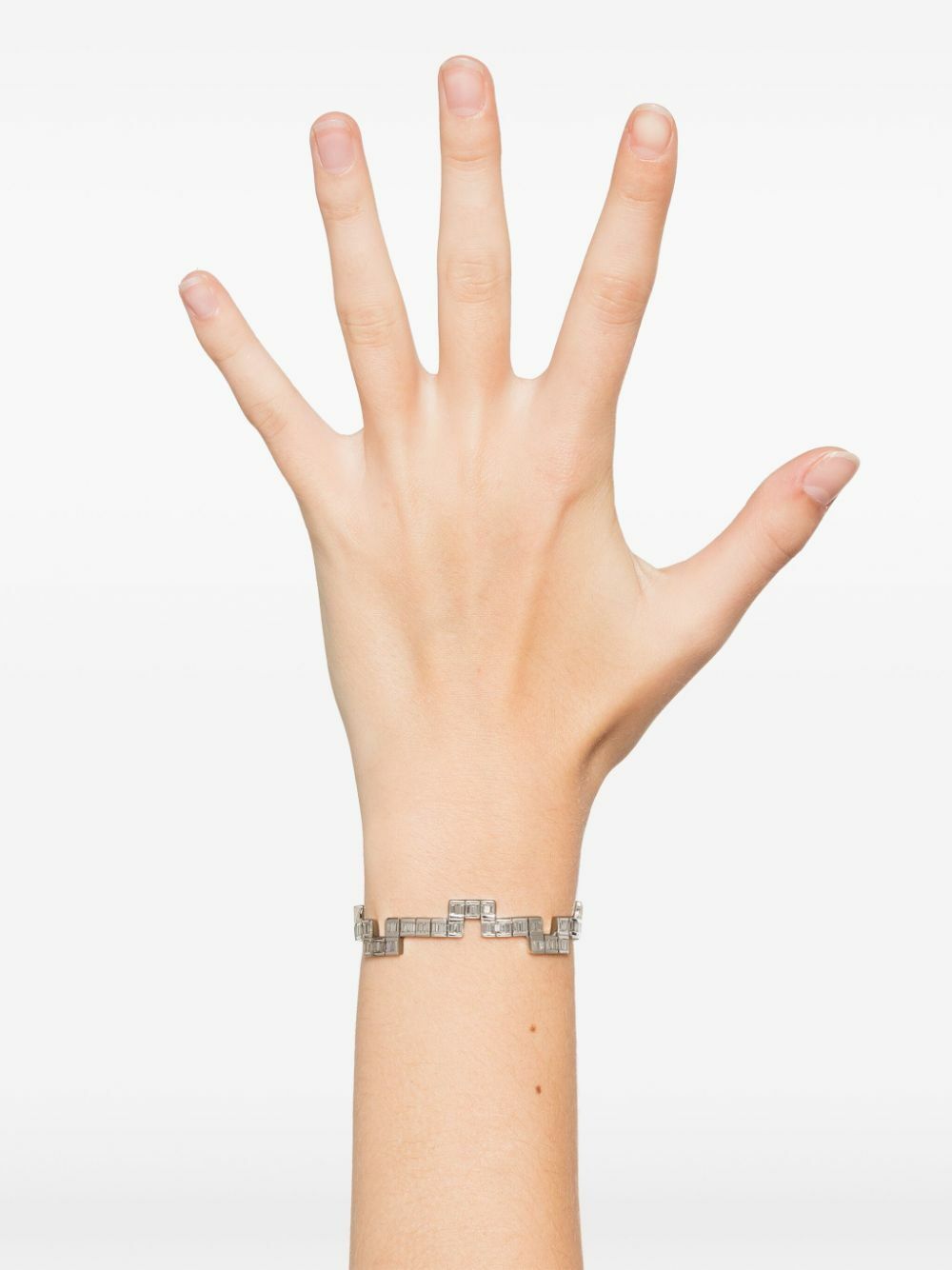 Kolours 14K White Gold Diamod Bracelet
