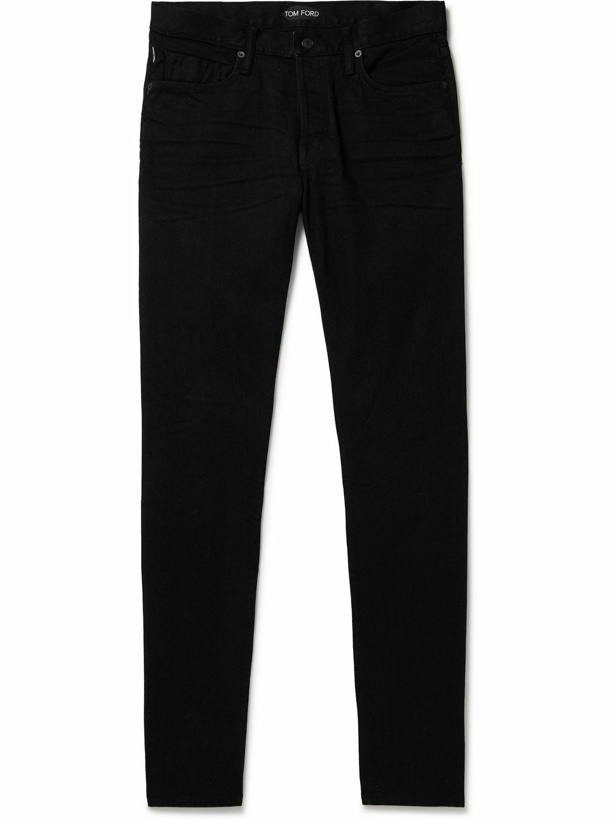 Photo: TOM FORD - Slim-Fit Straight-Leg Selvedge Jeans - Black