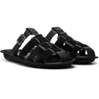 Comme des Garçons Homme Black VIBAe Edition Steer Smooth & Suede Sandals