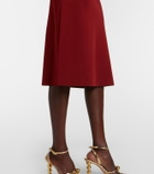 Ferragamo Ribbed-knit jersey midi dress