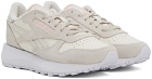 Reebok Classics Off-White & Taupe Classic Leather Sneakers