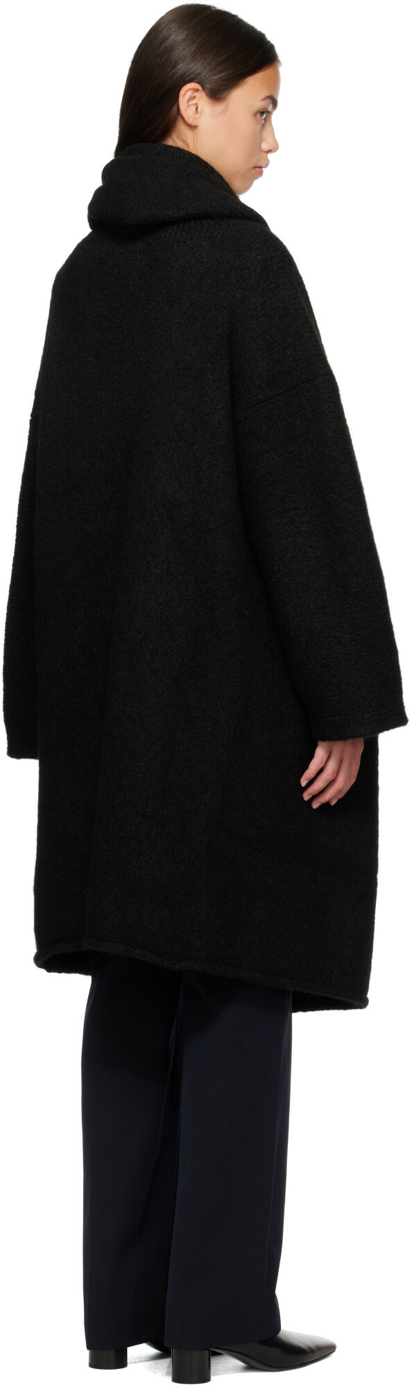 Lauren Manoogian Black Capote Coat